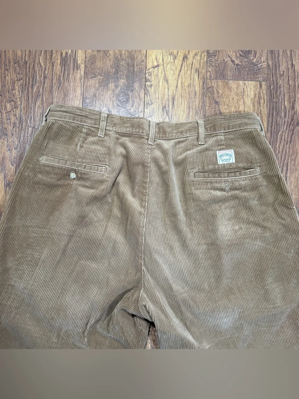 Vintage Polo Ralph Lauren Corduroy Pants Men’s 36x34 Tan Brown Made in USA